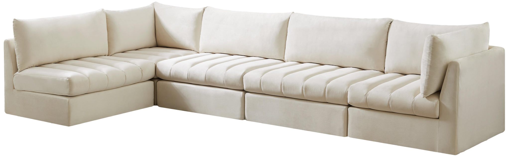 Jacob Cream Velvet Modular Sectional - Furnish 4 Less 98 (NY)*