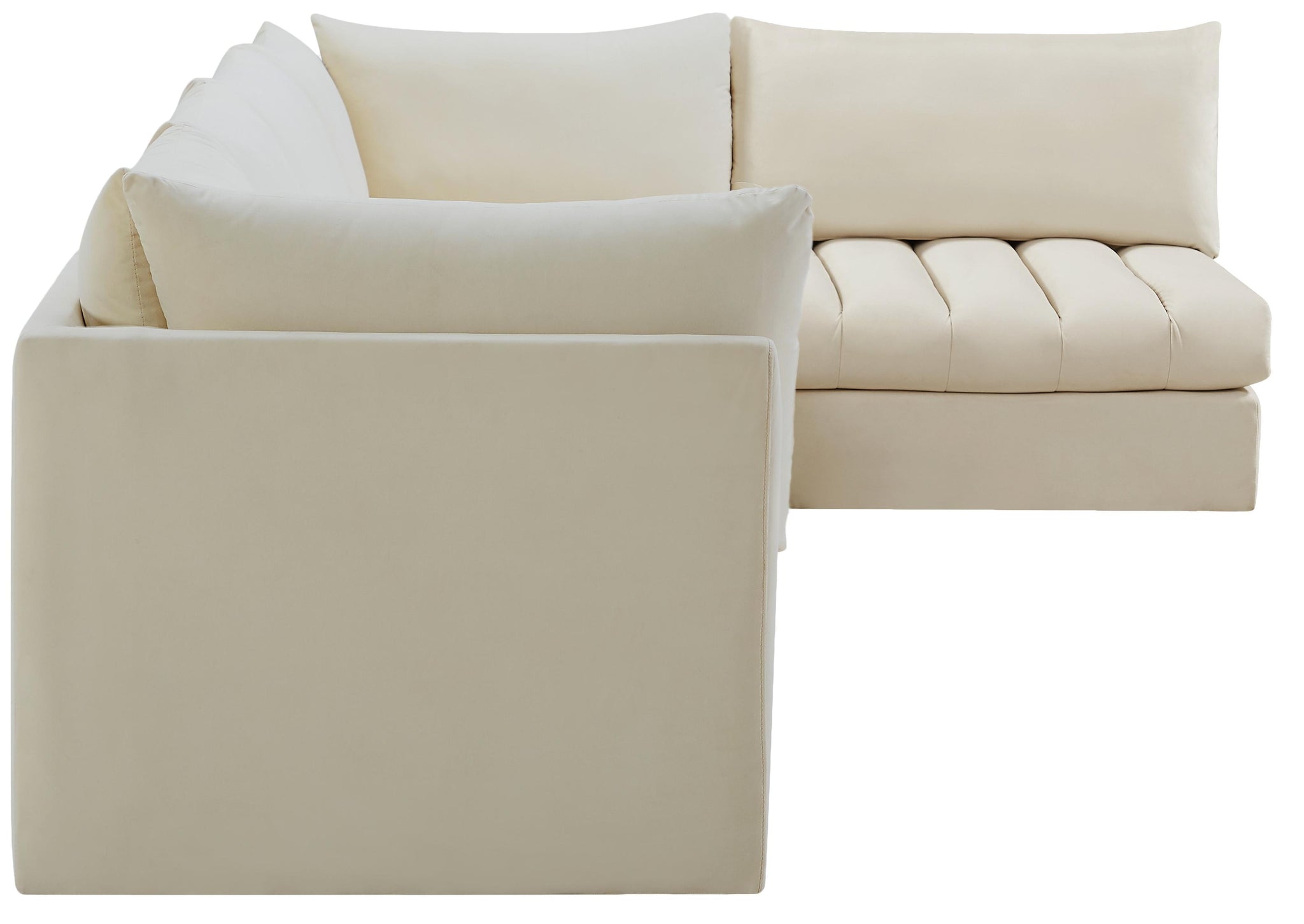 Jacob Cream Velvet Modular Sectional - Furnish 4 Less 98 (NY)*