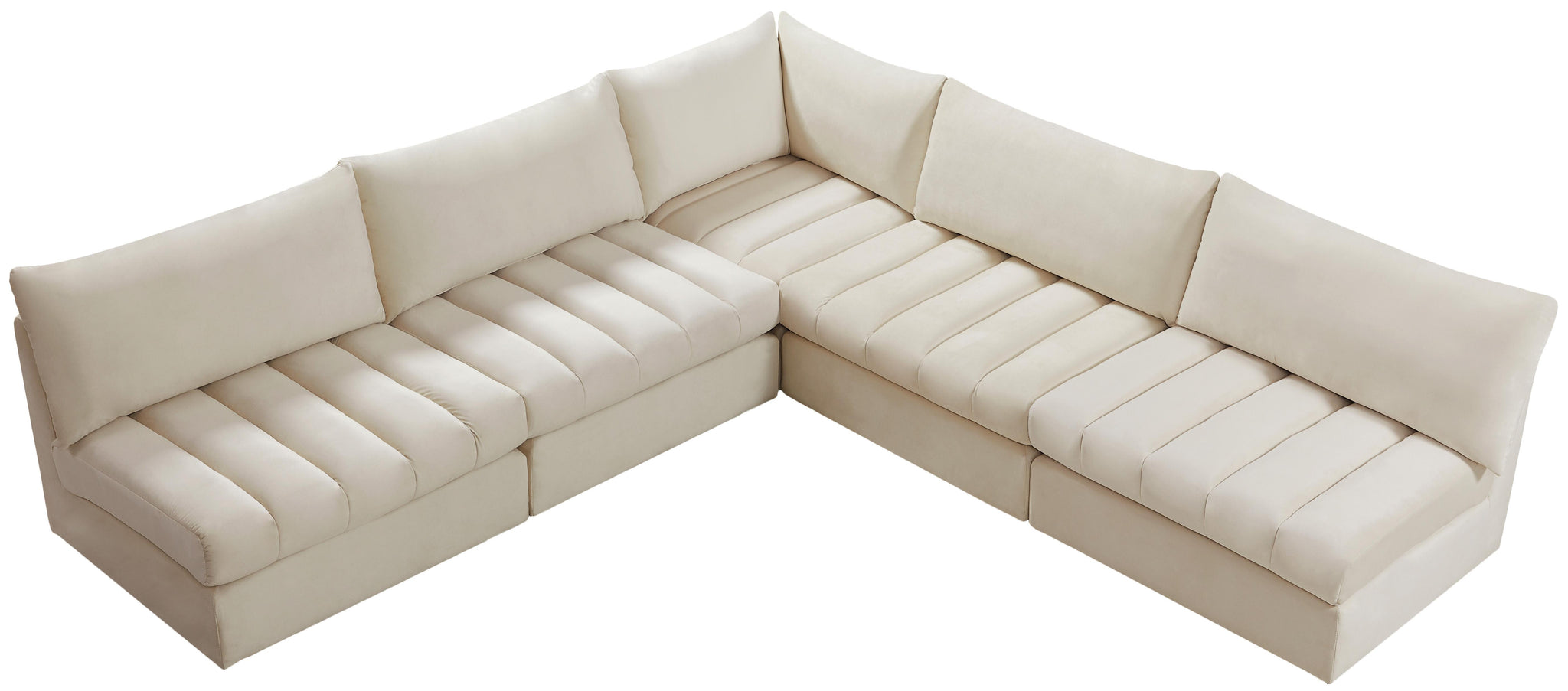 Jacob Cream Velvet Modular Sectional - Furnish 4 Less 98 (NY)*