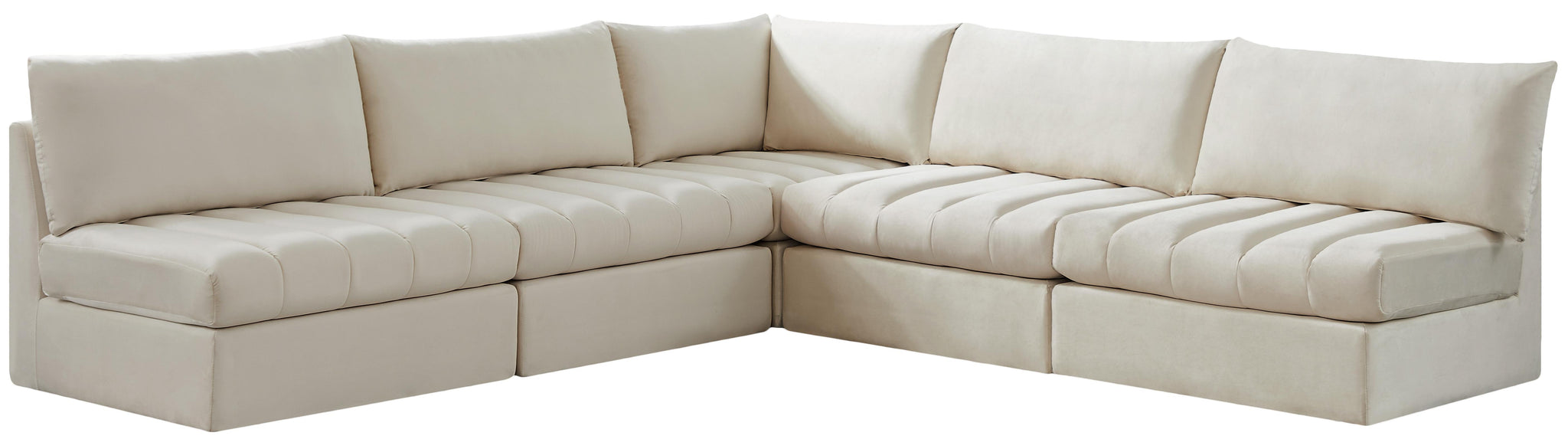 Jacob Cream Velvet Modular Sectional - Furnish 4 Less 98 (NY)*