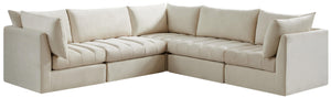 Jacob Cream Velvet Modular Sectional - Furnish 4 Less 98 (NY)*