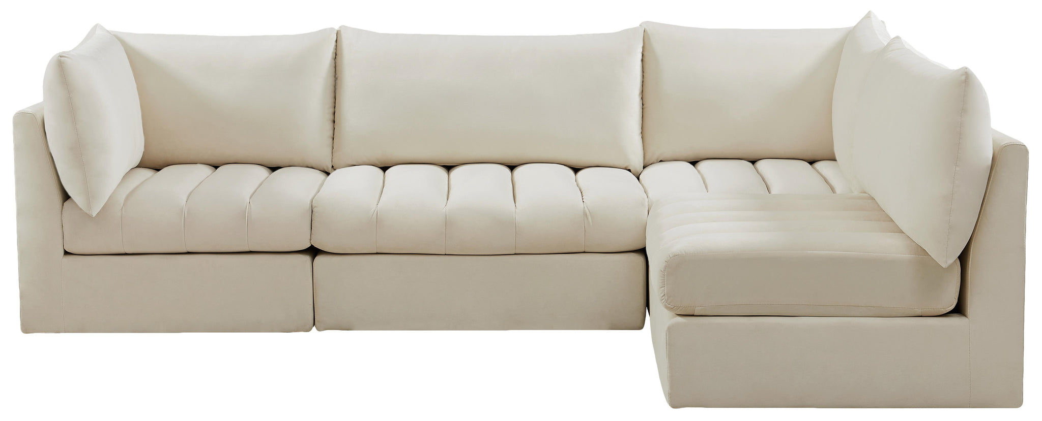 Jacob Cream Velvet Modular Sectional - Furnish 4 Less 98 (NY)*