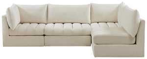 Jacob Cream Velvet Modular Sectional - Furnish 4 Less 98 (NY)*