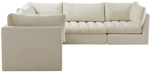 Jacob Cream Velvet Modular Sectional - Furnish 4 Less 98 (NY)*