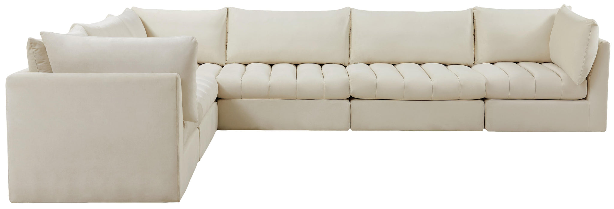 Jacob Cream Velvet Modular Sectional - Furnish 4 Less 98 (NY)*