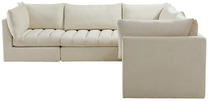 Jacob Cream Velvet Modular Sectional - Furnish 4 Less 98 (NY)*