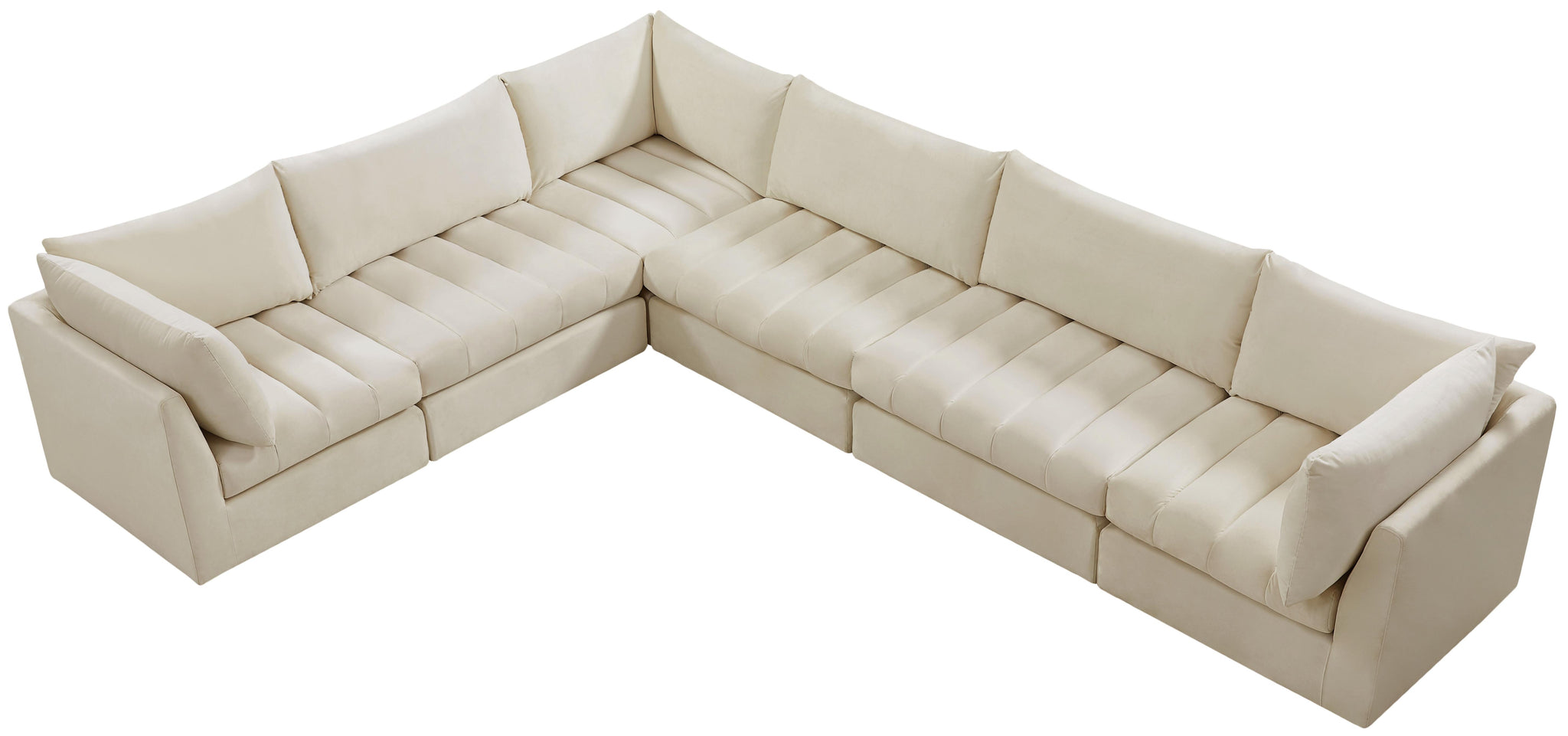 Jacob Cream Velvet Modular Sectional - Furnish 4 Less 98 (NY)*