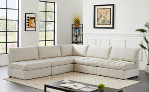 Jacob Cream Velvet Modular Sectional - Furnish 4 Less 98 (NY)*