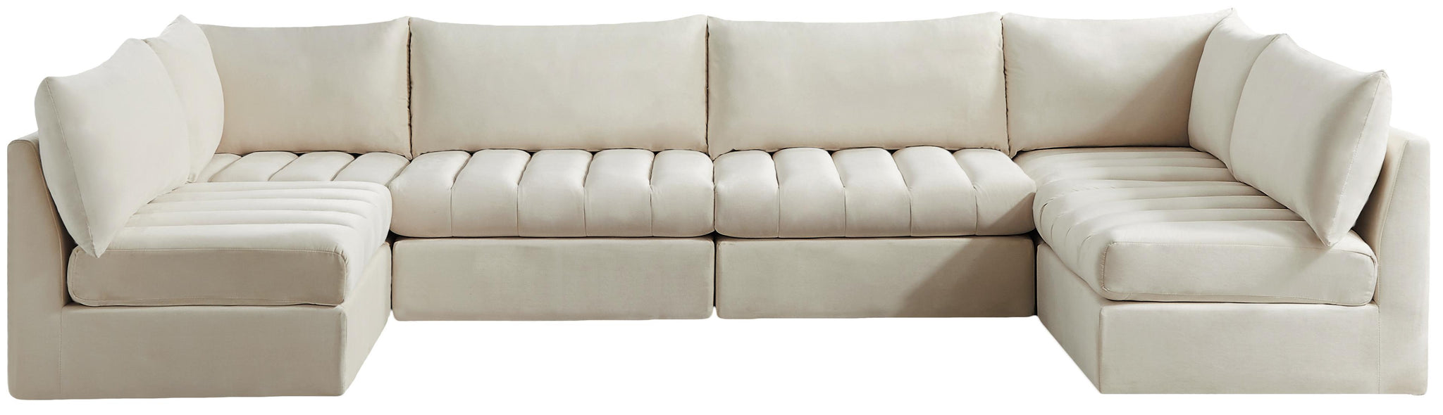 Jacob Cream Velvet Modular Sectional - Furnish 4 Less 98 (NY)*