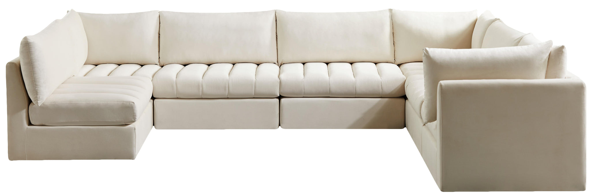 Jacob Cream Velvet Modular Sectional - Furnish 4 Less 98 (NY)*