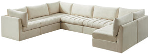 Jacob Cream Velvet Modular Sectional - Furnish 4 Less 98 (NY)*