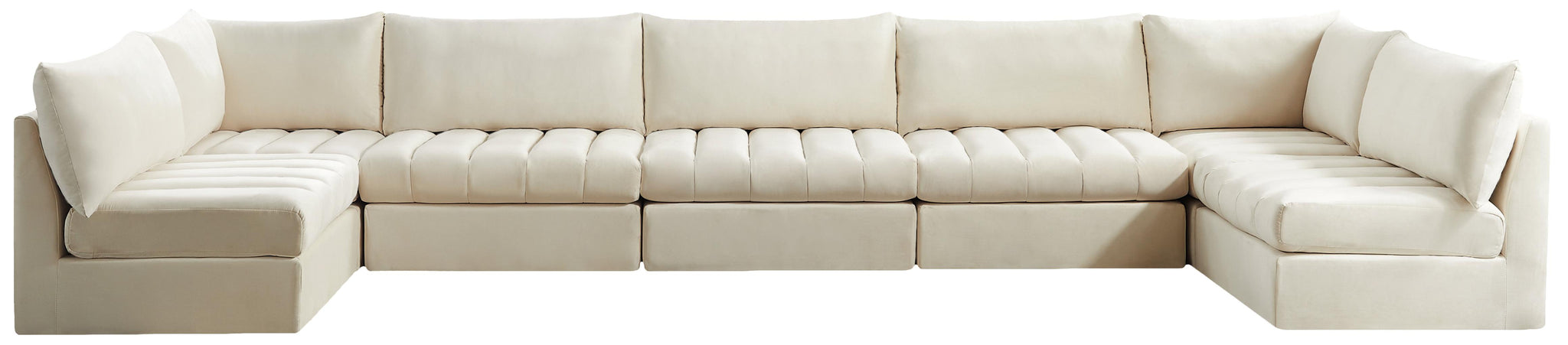 Jacob Cream Velvet Modular Sectional - Furnish 4 Less 98 (NY)*