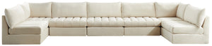 Jacob Cream Velvet Modular Sectional - Furnish 4 Less 98 (NY)*