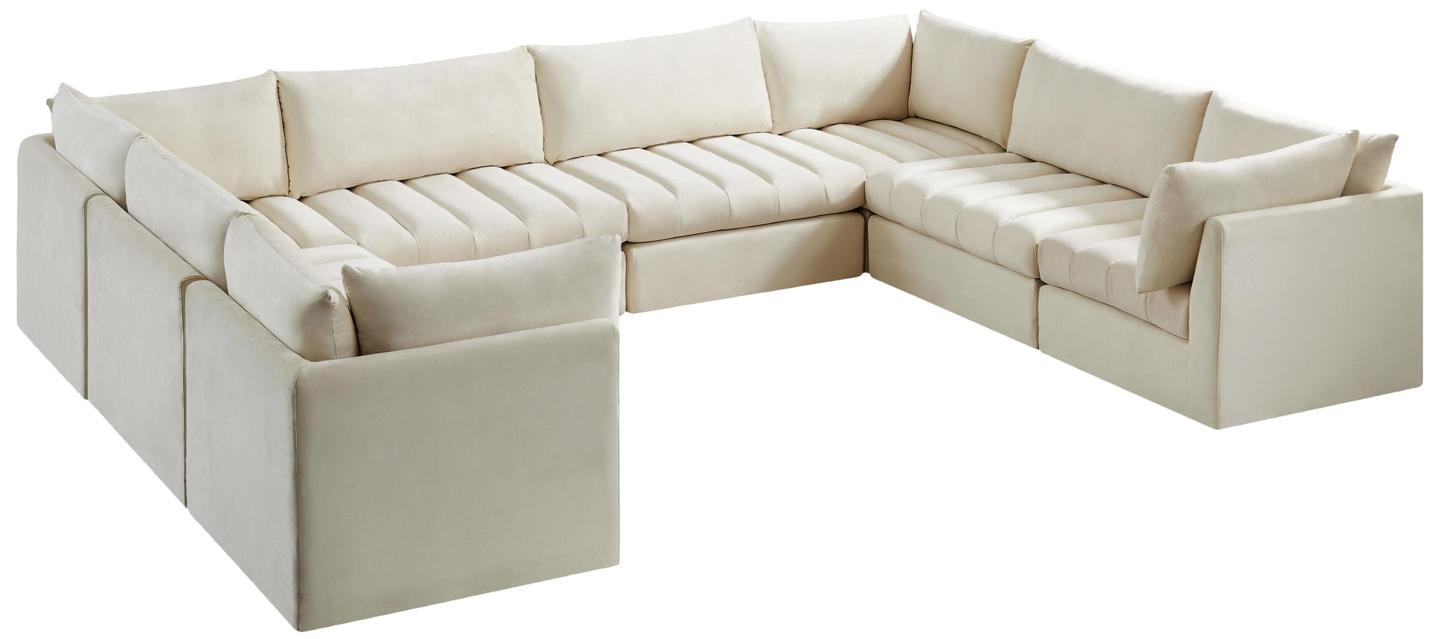 Jacob Cream Velvet Modular Sectional - Furnish 4 Less 98 (NY)*