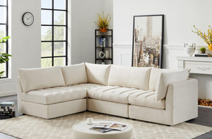 Jacob Cream Velvet Modular Sectional - Furnish 4 Less 98 (NY)*