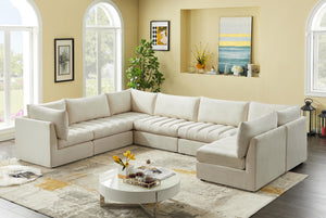 Jacob Cream Velvet Modular Sectional - Furnish 4 Less 98 (NY)*