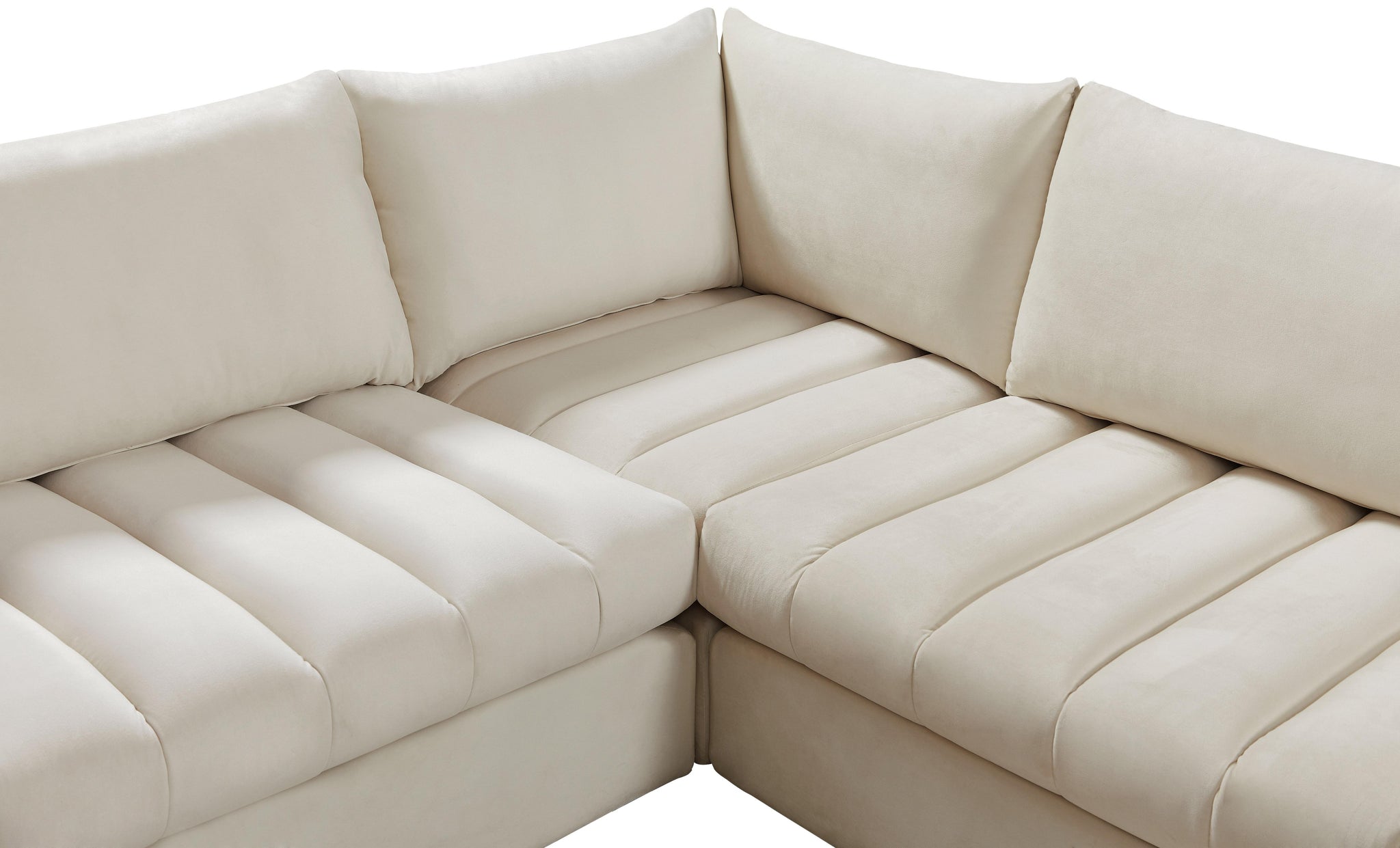 Jacob Cream Velvet Modular Sectional - Furnish 4 Less 98 (NY)*