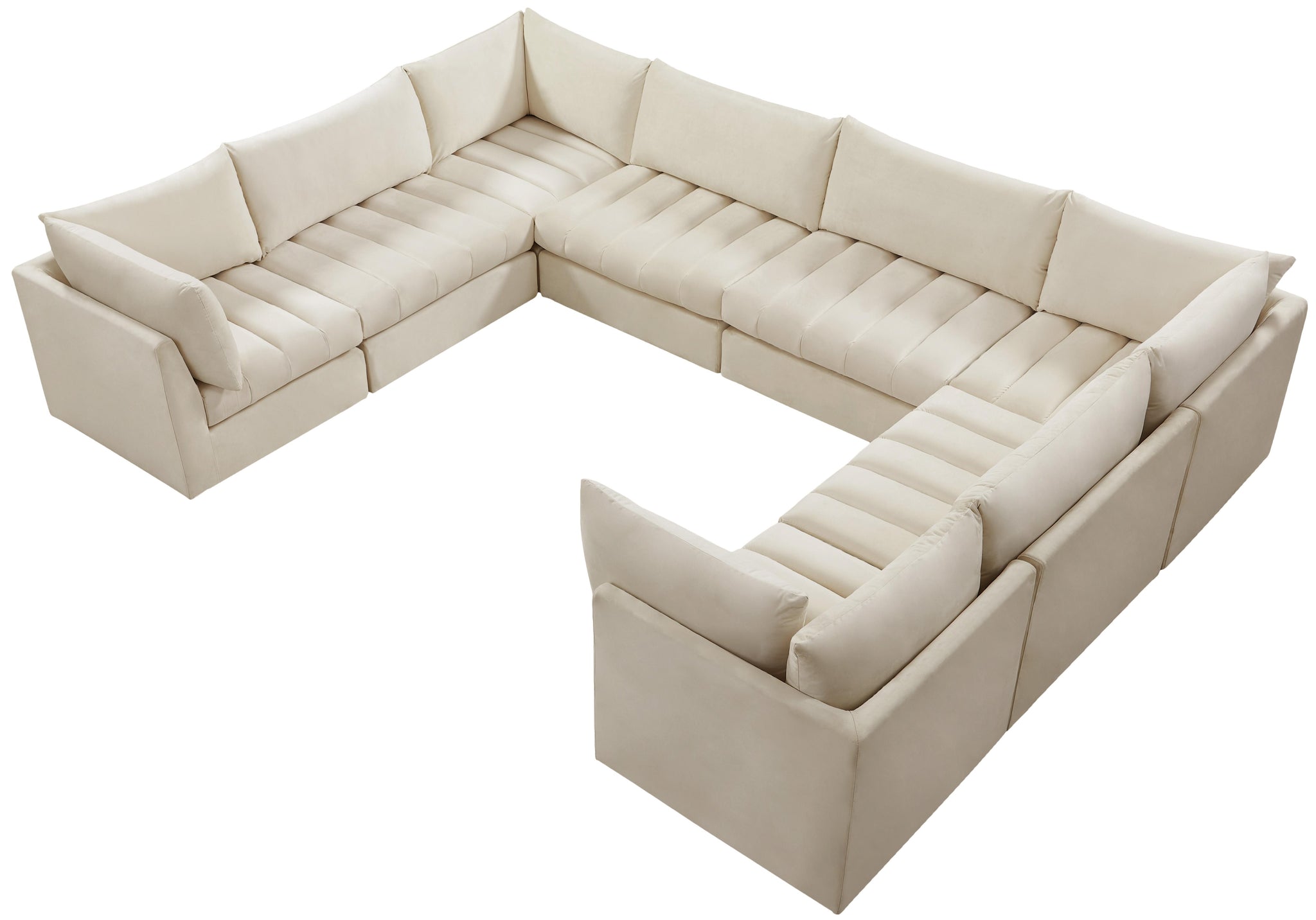 Jacob Cream Velvet Modular Sectional - Furnish 4 Less 98 (NY)*