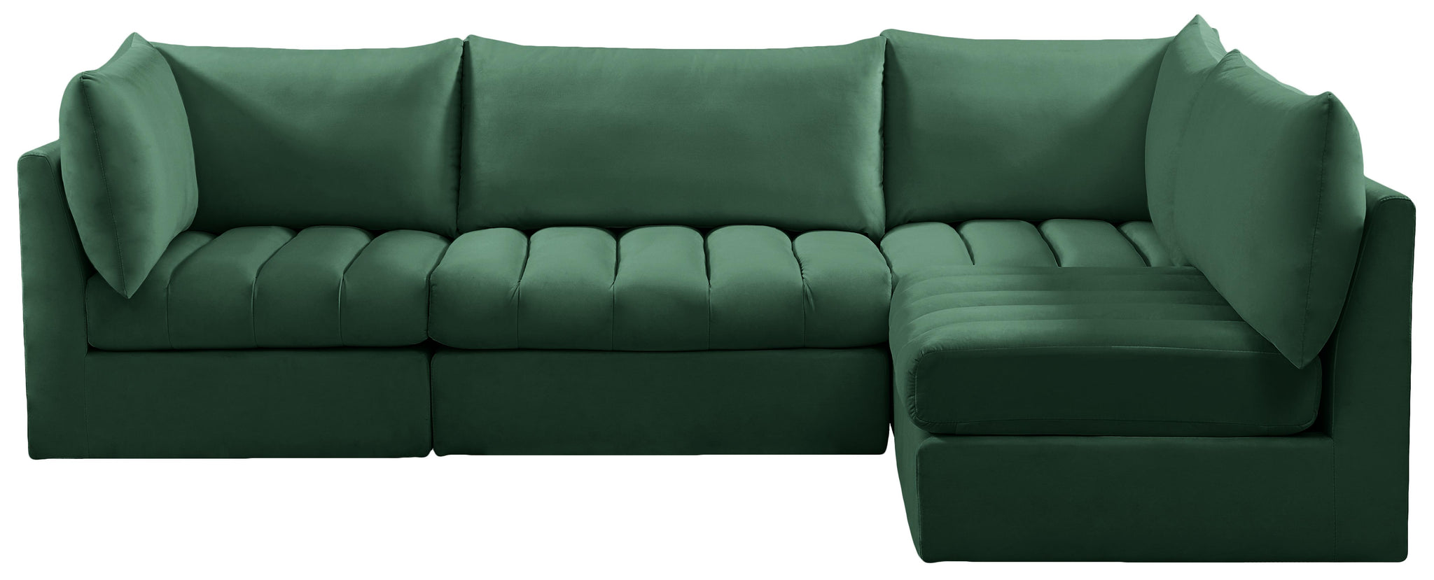 Jacob Green Velvet Modular Sectional - Furnish 4 Less 98 (NY)*