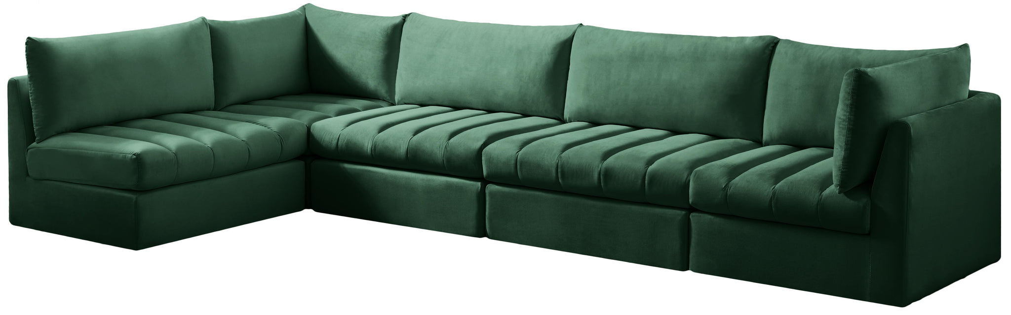 Jacob Green Velvet Modular Sectional - Furnish 4 Less 98 (NY)*