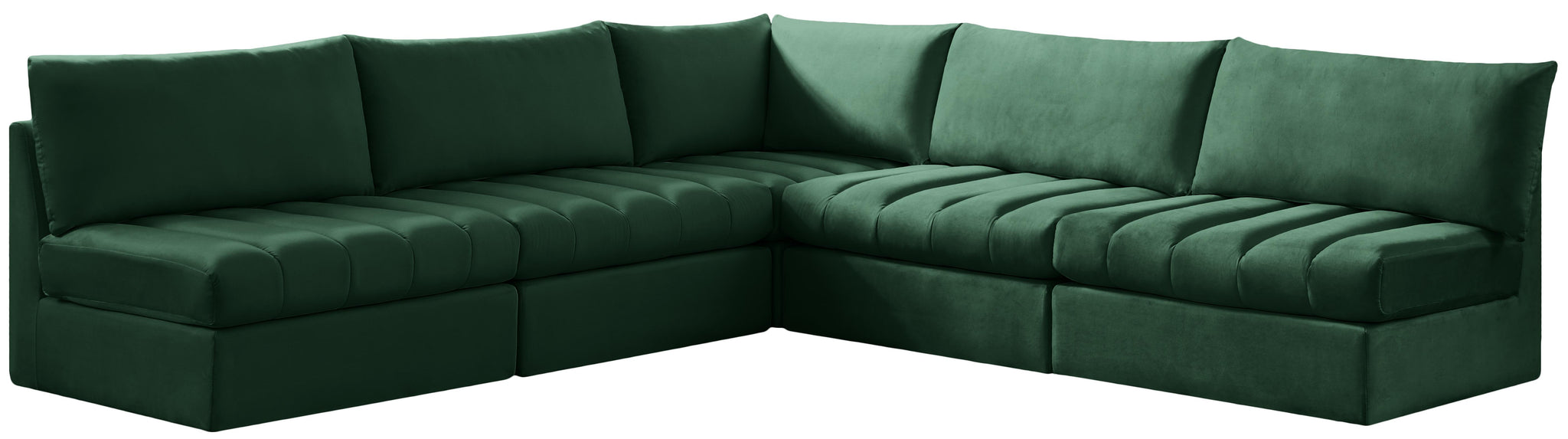 Jacob Green Velvet Modular Sectional - Furnish 4 Less 98 (NY)*