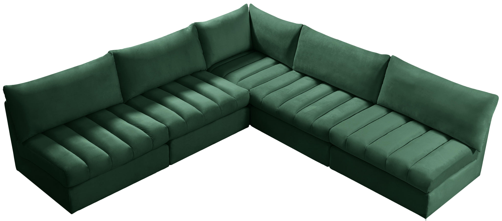 Jacob Green Velvet Modular Sectional - Furnish 4 Less 98 (NY)*