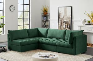 Jacob Green Velvet Modular Sectional - Furnish 4 Less 98 (NY)*