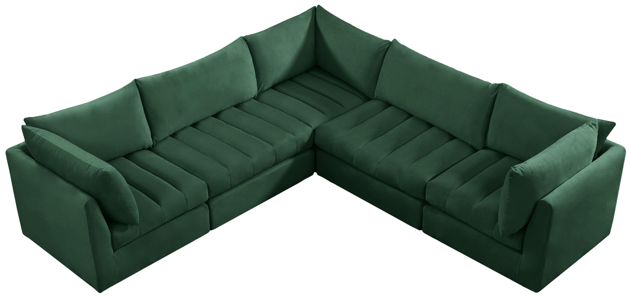 Jacob Green Velvet Modular Sectional - Furnish 4 Less 98 (NY)*