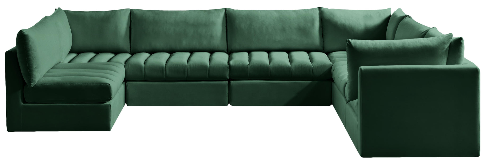 Jacob Green Velvet Modular Sectional - Furnish 4 Less 98 (NY)*