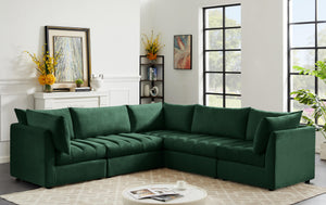 Jacob Green Velvet Modular Sectional - Furnish 4 Less 98 (NY)*