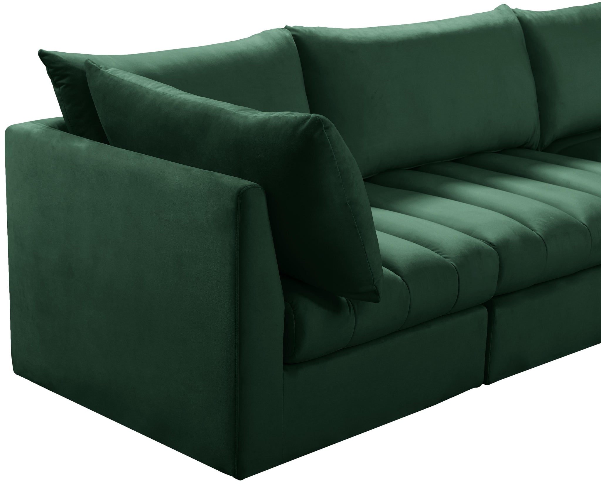 Jacob Green Velvet Modular Sectional - Furnish 4 Less 98 (NY)*