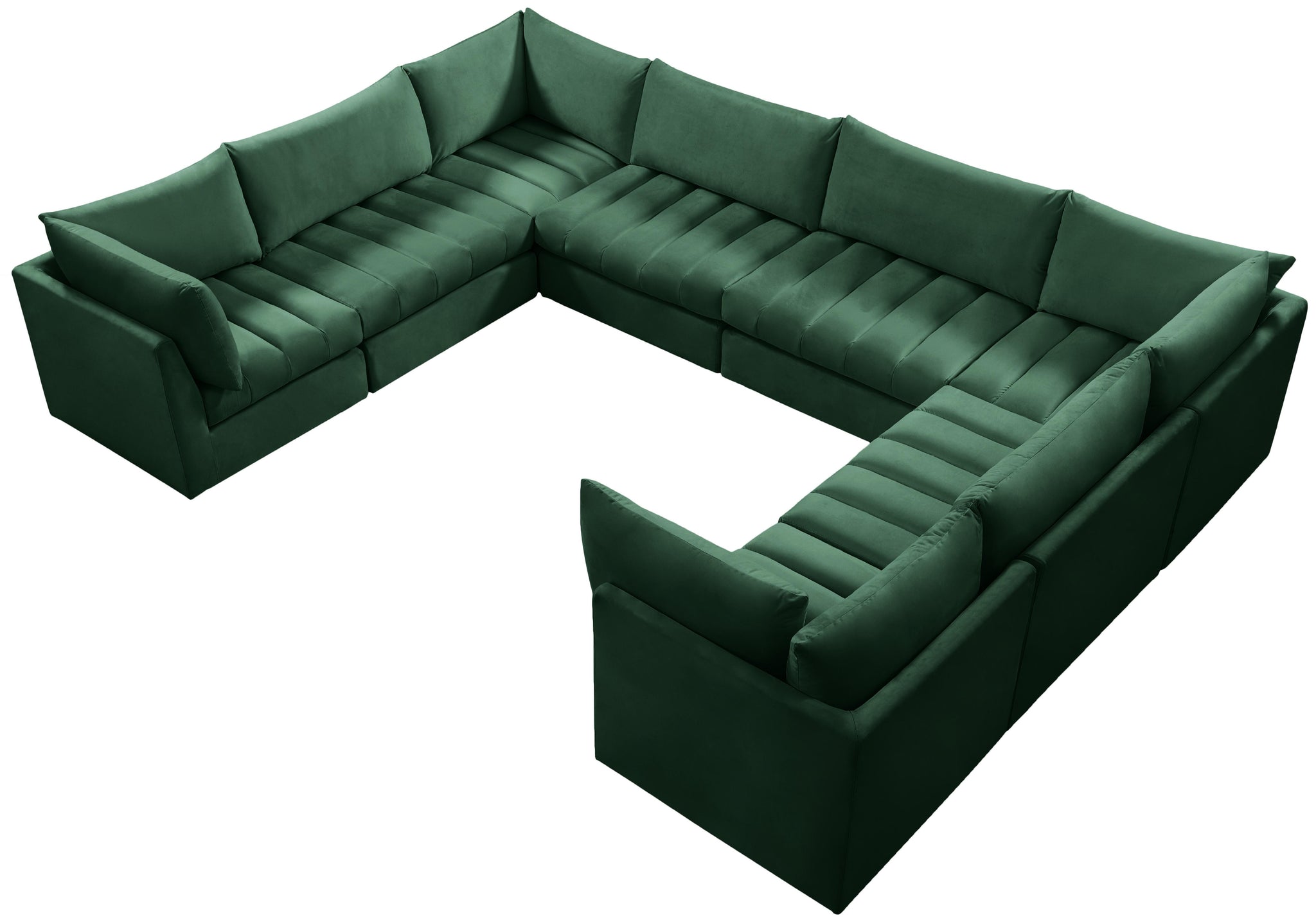 Jacob Green Velvet Modular Sectional - Furnish 4 Less 98 (NY)*