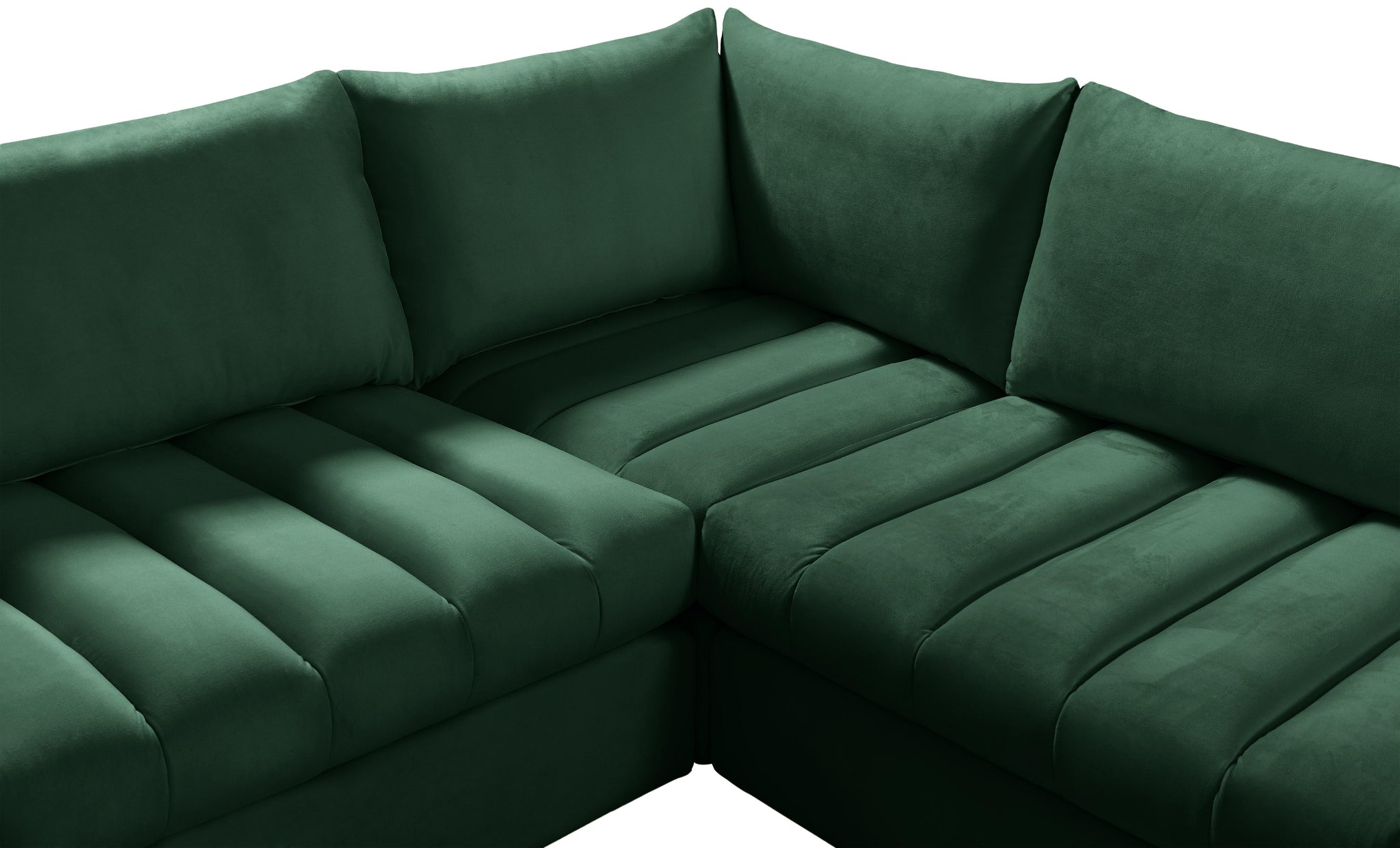 Jacob Green Velvet Modular Sectional - Furnish 4 Less 98 (NY)*