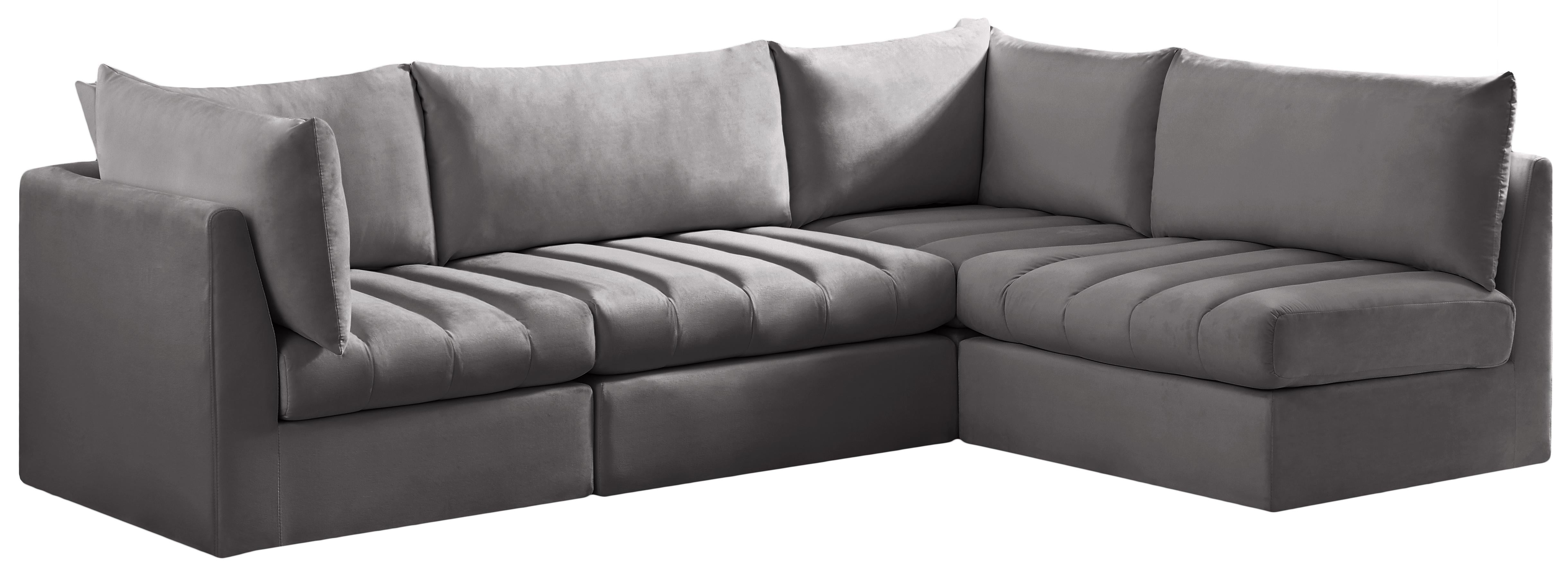 Jacob Grey Velvet Modular Sectional