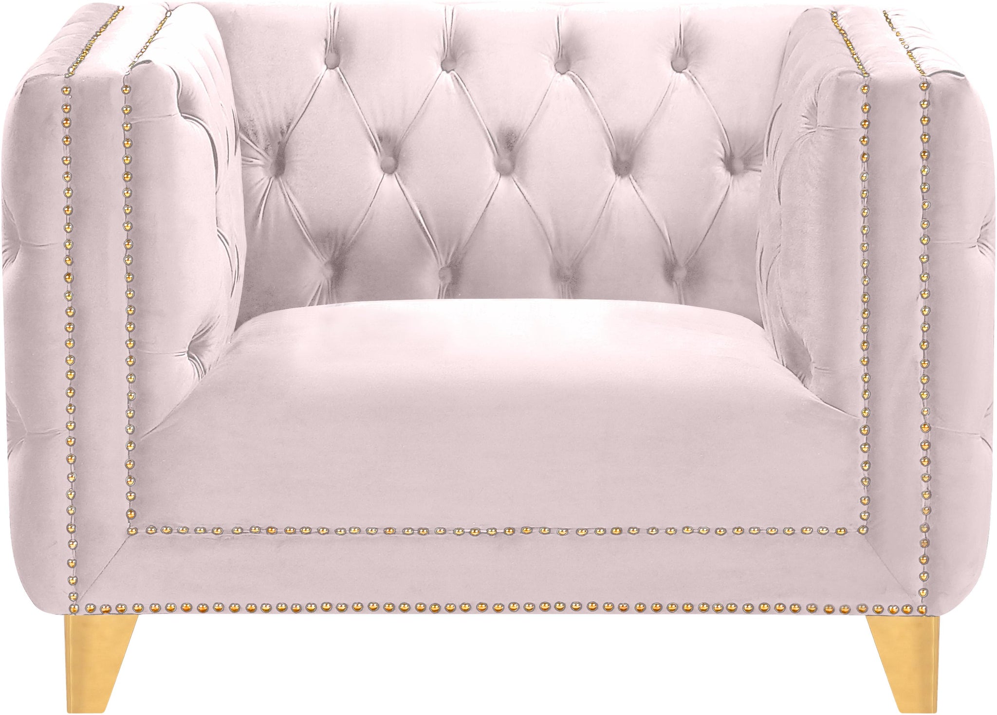 Michelle Pink Velvet Chair - Furnish 4 Less 98 (NY)*