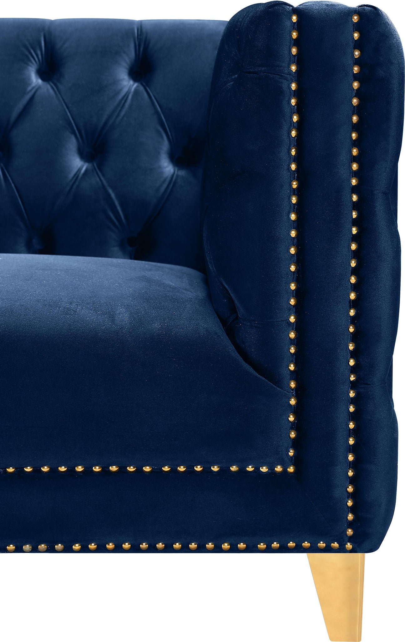 Michelle Navy Velvet Loveseat - Furnish 4 Less 98 (NY)*