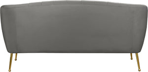 Tori Grey Velvet Loveseat