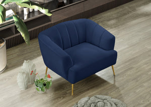 Tori Navy Velvet Chair