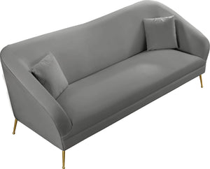 Hermosa Grey Velvet Sofa - Furnish 4 Less 98 (NY)*