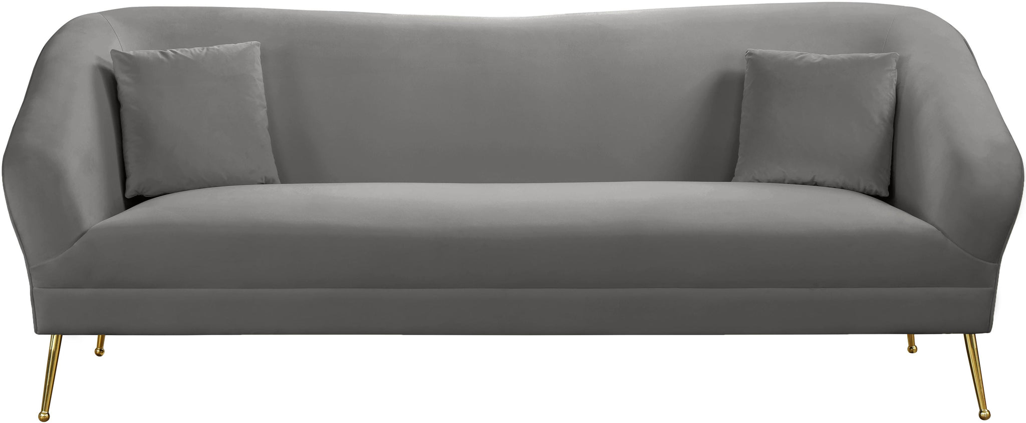 Hermosa Grey Velvet Sofa - Furnish 4 Less 98 (NY)*