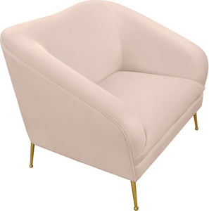 Hermosa Pink Velvet Chair - Furnish 4 Less 98 (NY)*