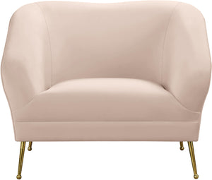 Hermosa Pink Velvet Chair - Furnish 4 Less 98 (NY)*