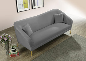 Hermosa Grey Velvet Sofa - Furnish 4 Less 98 (NY)*