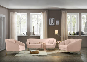 Hermosa Pink Velvet Sofa - Furnish 4 Less 98 (NY)*