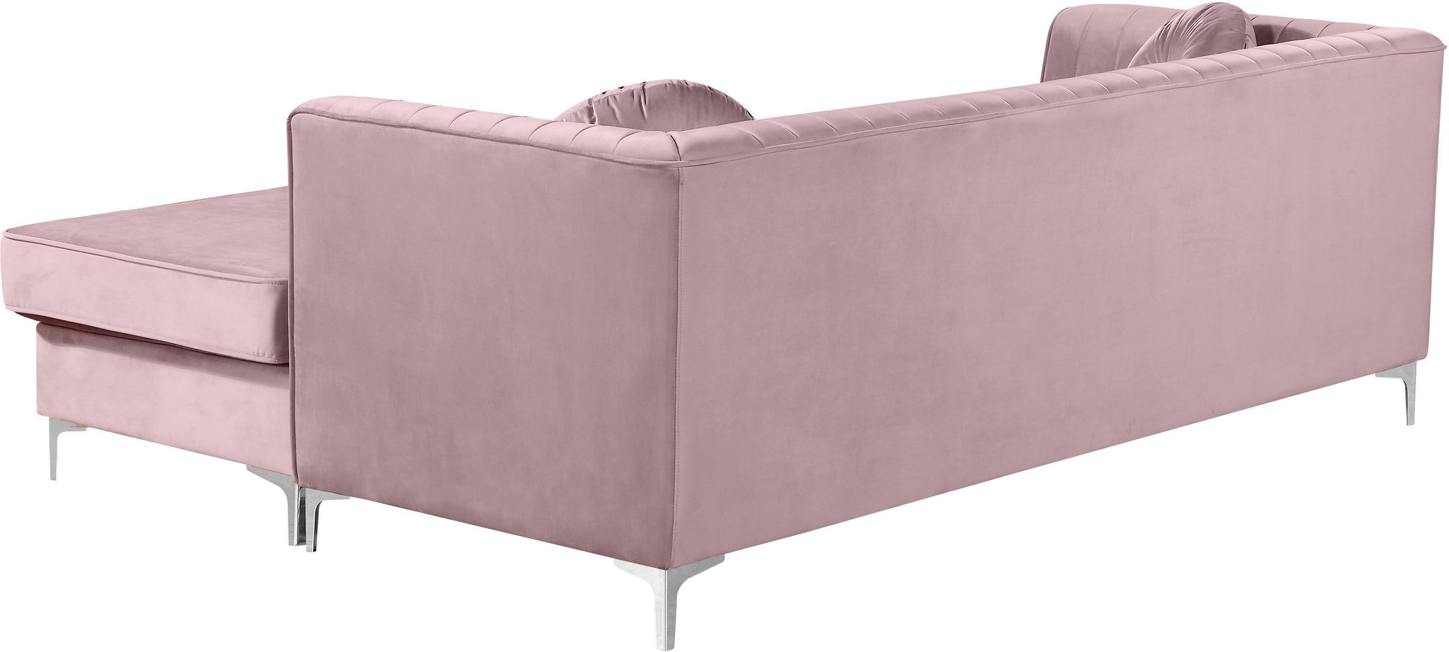 Eliana Pink Velvet 2pc. Reversible Sectional - Furnish 4 Less 98 (NY)*