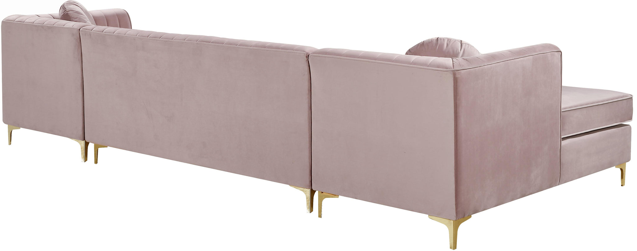 Graham Pink Velvet 3pc. Sectional - Furnish 4 Less 98 (NY)*