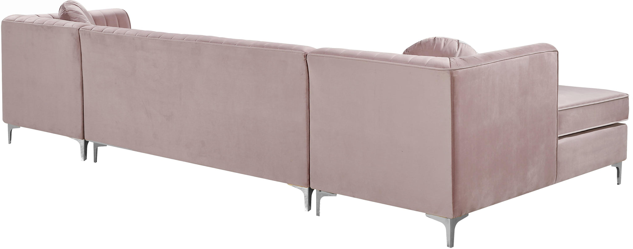 Graham Pink Velvet 3pc. Sectional - Furnish 4 Less 98 (NY)*