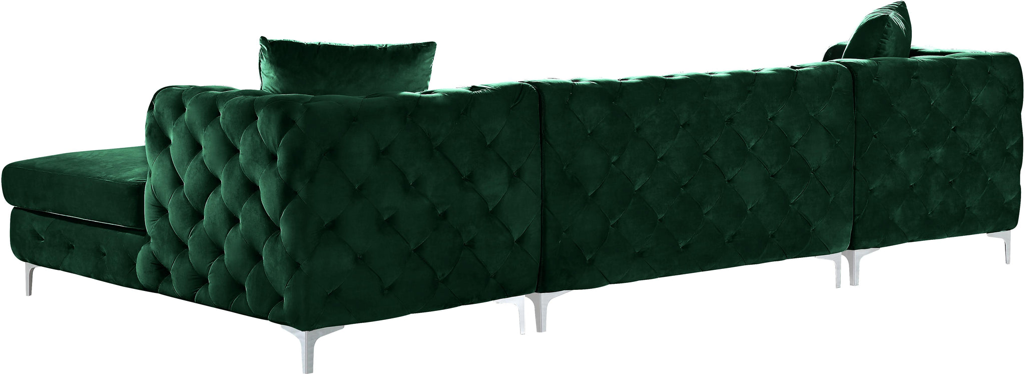 Gail Green Velvet 3pc. Sectional - Furnish 4 Less 98 (NY)*