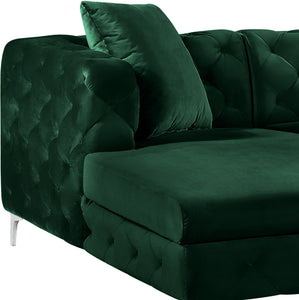 Gail Green Velvet 3pc. Sectional - Furnish 4 Less 98 (NY)*