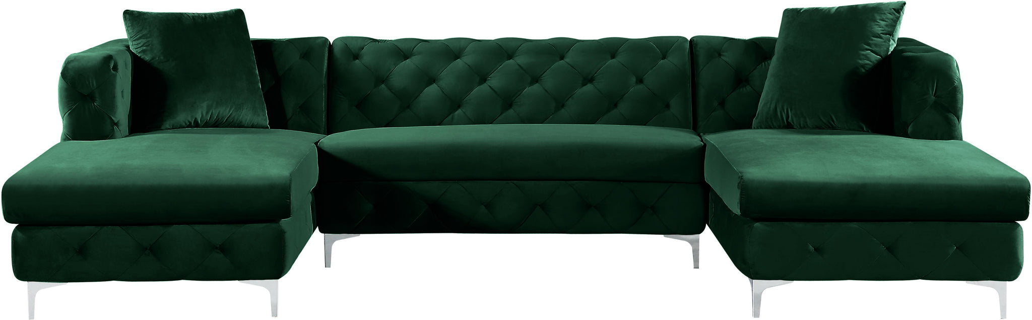 Gail Green Velvet 3pc. Sectional - Furnish 4 Less 98 (NY)*